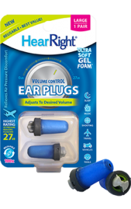 HearRight Volume Control Ear Plugs