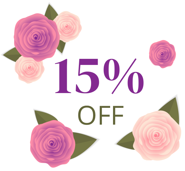 15% off orders of $50 or more 5/7-5/10